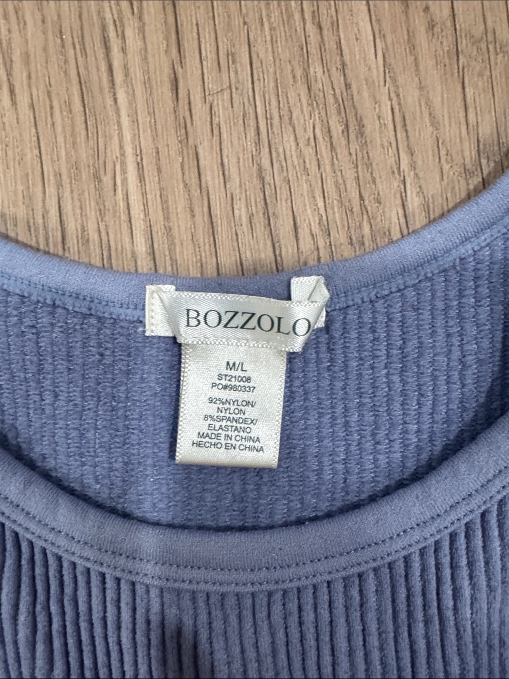 Periwinkle Ribbed Tank - Picture 3 of 3